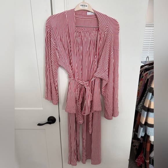 LAKE Other - Red & White Striped Women's Pajama Set - Brand Unspecified